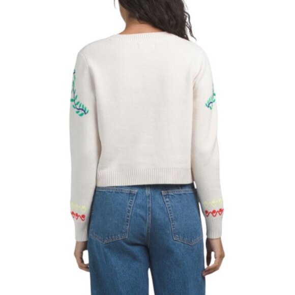 CYNTHIA ROWLEY Bird Palm Cardigan - Picture 2 of 6